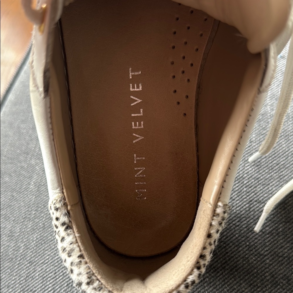 Mint Velvet Women's White Leather Sneakers - Picture 11 of 14